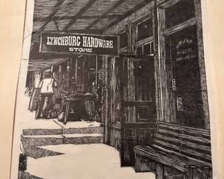 Dan Quest Lynchburg etching signed/numbered