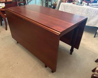 dining table with leaves dropped