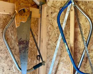 Vintage Handsaw & (3) Hacksaws