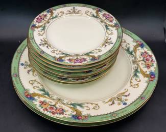 (2) Black Knight, Hathaway, Dinner Plates And (7) Dessert Plates