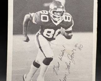 Autographed Football Memorabilia - Wide Receiver Johnny “Lam” Jones