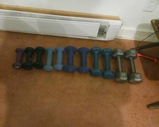 (11) Dumbells (2-10 lbs)