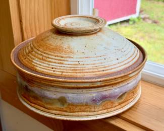 Covered Ceramic Pottery Bowl