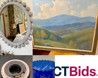 Online auction at SCM.CTBids.com pick up in Russell Massachusetts 01071 or ship nationwide. All items start at just $1 with no reserve! Baseball cards, Football autographs, sports memorabilia, Homer Laughlin Fiestaware, MCM Furniture, Art, and more!