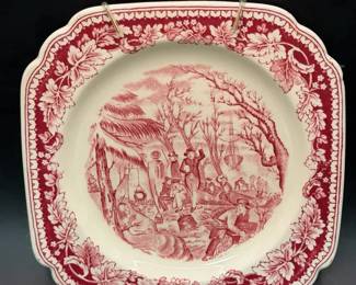 Currier & Ives Landing Of The Pilgrims Homer Laughlin Plate