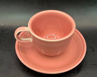 Fiestaware by Homer Laughlin China Company - pink teacups