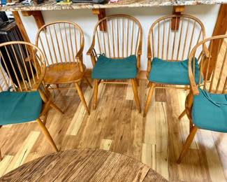 (5) Wooden Chairs