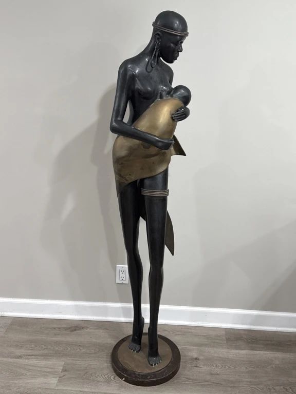 001 Lot 401h Karl Hagenauer African woman bronze sculpture