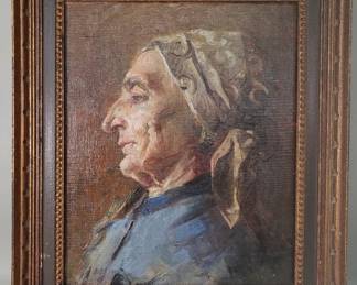 128 Lot 156 19th century style oil on canvas portrait