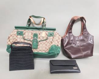 194 Lot 452 Group of handbags Coach liz Claiborne