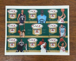 014 Lot 416hu Rare LeBron James uncut high school rookie card