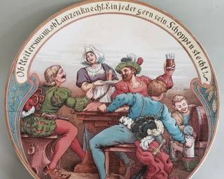 041 Lot 623 Antique Villeroy and Boch mettlach wall plaque