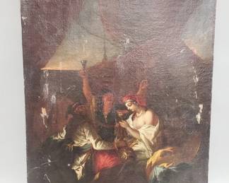 186 Lot 312 Antique oil on canvas
