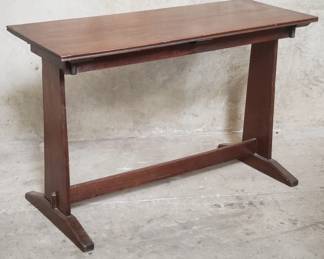 183 Lot 225 Antique walnut trestle table