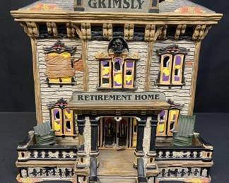 073 Lot 579h Department 56 Snow Village Halloween Grimly