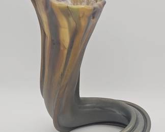 150 Lot 604h Signed Richard Silver 1998 studio art glass vase