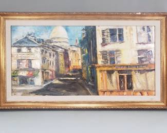 106 Lot 151 Signed Lefevre Impasto oil on canvas painting