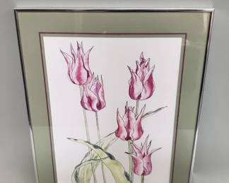 123 Lot 634 Signed Lucy Heyneman watercolor