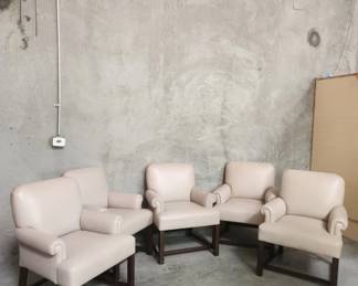 130 Lot 228 5 leather chairs