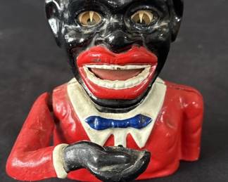 184 Lot 284h Vintage cast iron Jolly Boy Bank