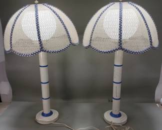 103 Lot 349 Pair of vintage Wolfe Creations of CA metal faux