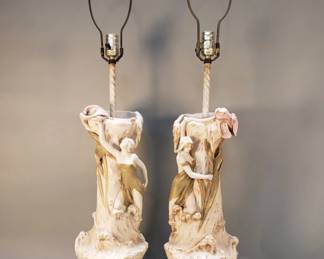 026 Lot 626 Pair of Royal Dux Bohemia style porcelain