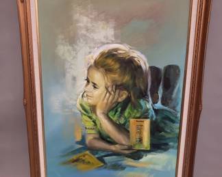 090 Lot 317 Signed oil on canvas