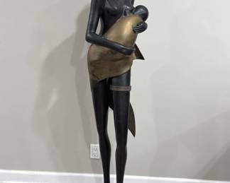 001 Lot 401h Karl Hagenauer African woman bronze sculpture