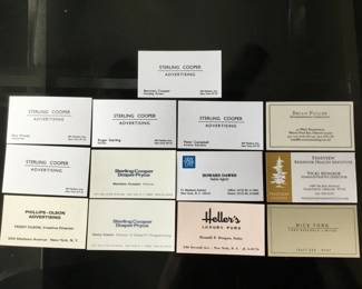 069 Lot 406h Mad Men and Bates Motel 13 prop businesses cards