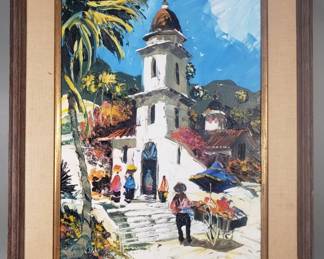 050 Lot 194 Paul Blaine Henrie signed painting oil on canvas