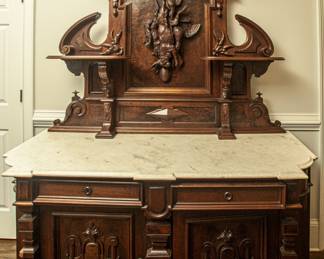 Antique Victorian Renaissance Revival Hunt Sideboard