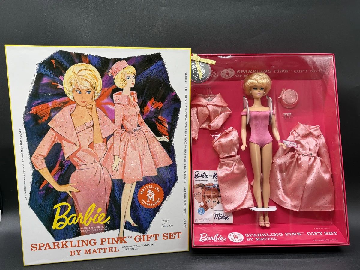 NIB Barbie Sparkling Pink Gift Set