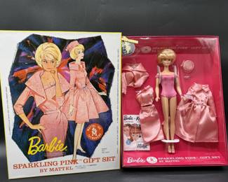 NIB Barbie Sparkling Pink Gift Set