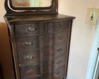 1890s Oak 6-Drawer Tallboy (Voss, Miller & Co.)
