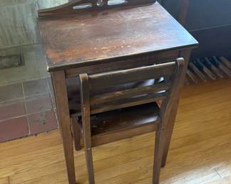 1940s/50s Telephone Gossip Bench with Nesting Chair