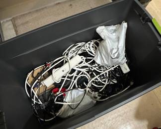 Assorted Lot of Electronic Cables and Cords with Power Adapters