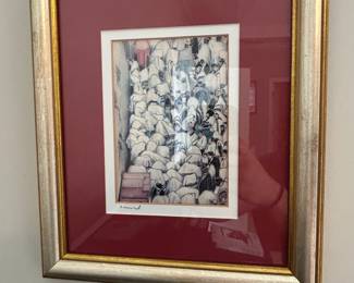 A. Menorah Jerusalem Prayer Scene Art Print