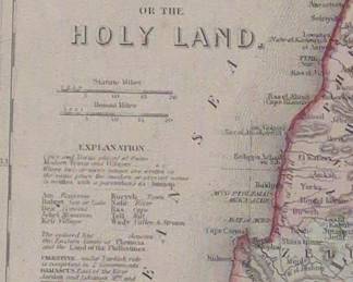 A New Map of Palestine or the Holy Land by S. Augustus Mitchell