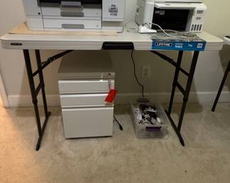 Lifetime 4-Foot Adjustable Height Fold-in-Half Table