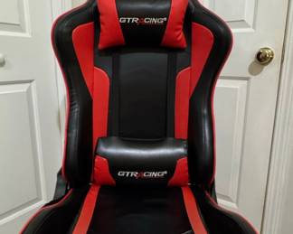 GTRACING Gaming Chair with Bluetooth Speakers (Black/Red)