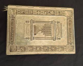 Vintage Sinai Publishing Siddur Avodat Israel with Ornate Metal Cover and Turquoise Stones