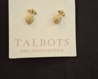 Talbots 2018 Limited Edition Pineapple Stud Earrings