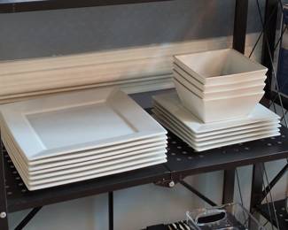 Threshold White Porcelain Square Dinnerware