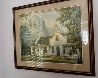 Cape Dutch Homestead Watercolor Painting by Irene Dyer