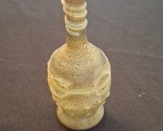 Studio Art Glass Vase with Applied Trail Decoration