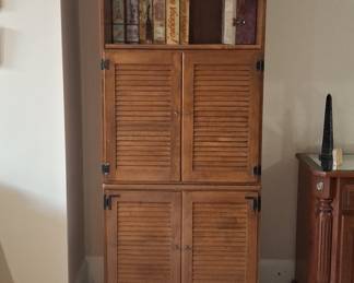 Vintage Ethan Allen Heirloom Nutmeg Maple CRP Louvered Cabinet