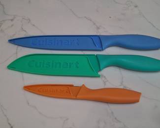 Cuisinart Advantage Color Collection 3-Piece Ceramic-Coated Knife Set with Blade Guards