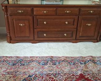 Ethan Allen Classic Manor Solid Maple 72" Triple Door Dresser