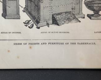 Antique Print: Dress of Priests and Furniture of the Tabernacle (circa 1735-1745)