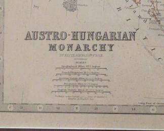 Antique Map of the Austro-Hungarian Monarchy by Keith Johnston (1882)